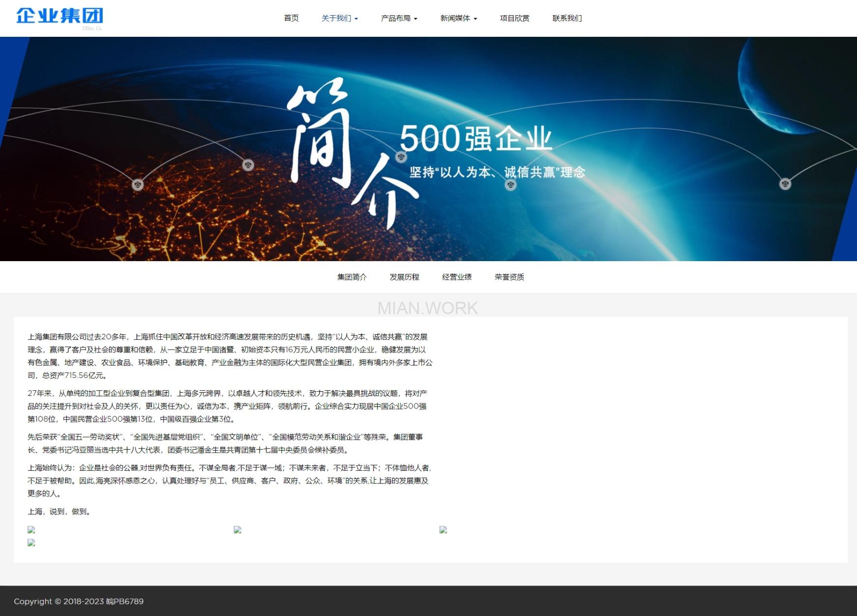 企业集团通用网站
